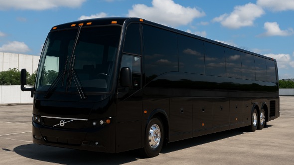 Exterior of Charter Bus Company Kearny's 56 Passenger Charter Bus in Kearny