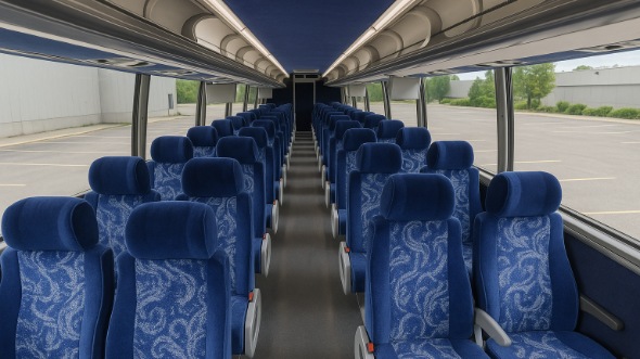 irvington 50 passenger charter bus inside