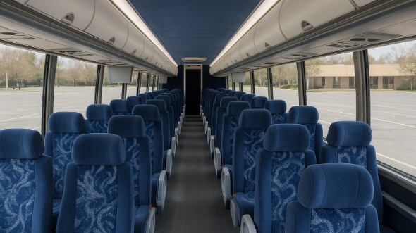 irvington 55 passenger charter bus inside
