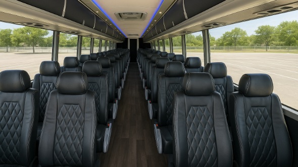 irvington 55 passenger charter bus interior