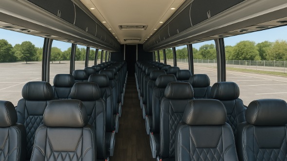 irvington 56 passenger charter bus inside