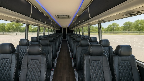 irvington 56 passenger charter bus interior